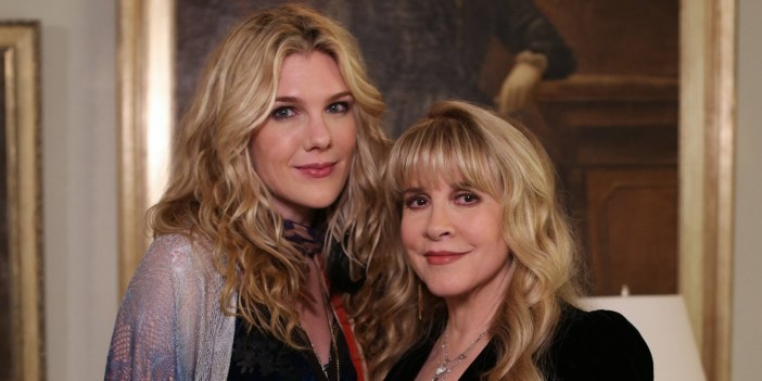 AMERICAN HORROR STORY: COVEN The Magical Delights of Stevie Nicks - Episode 310 (Airs Wednesday, January 8, 10:00 PM e/p) --Pictured: (L-R) Lily Rabe as Misty Day, Stevie Nicks as herself -- CR. Michele K. Short/FX
